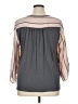 Ava James Stripes Pink 3/4 Sleeve Blouse Size 1X - photo 2