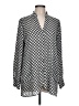 Foxcroft 100% Polyester Polka Dots Gray 3/4 Sleeve Blouse Size 10 - photo 1