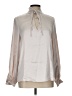 Iris & Ink 100% Polyester Silver Long Sleeve Blouse Size 10 - photo 1