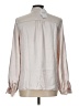 Iris & Ink 100% Polyester Silver Long Sleeve Blouse Size 10 - photo 2