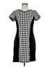 Perceptions Houndstooth Black Casual Dress Size 8 - photo 1