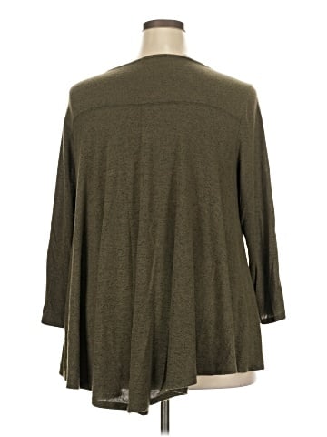 Green Envelope 3/4 Sleeve Top (view 2)