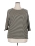 Jason Maxwell Stripes Gray 3/4 Sleeve T-Shirt Size 2X - photo 1