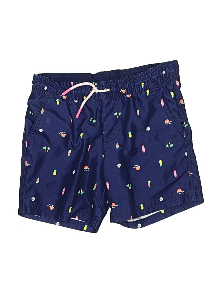 Pre-owned Cat & Jack Kids' Board Shorts In Blue