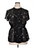 Torrid 100% Polyester Black Short Sleeve Blouse Size 1X Plus (1) - photo 1