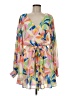 Flying Tomato 100% Polyester Print Orange Casual Dress Size M - photo 1