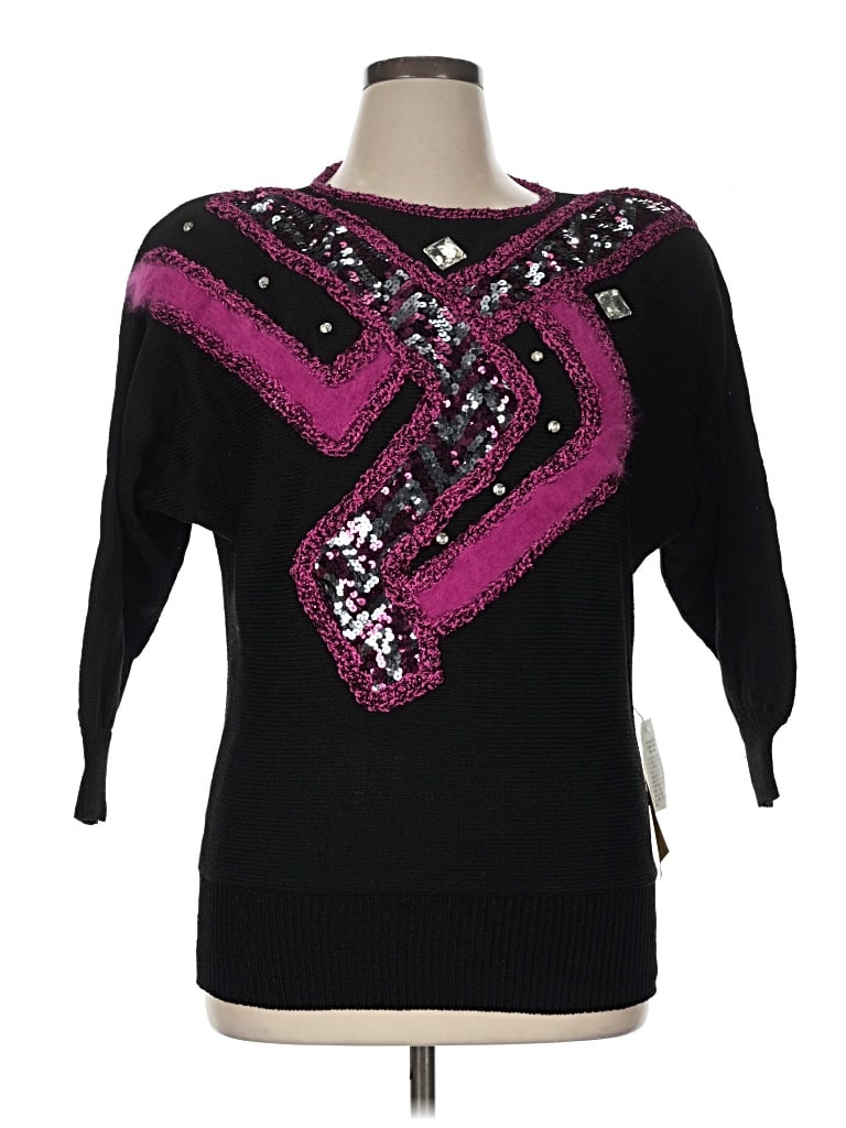 Pre-owned Unbranded Pullover Sweater In Black