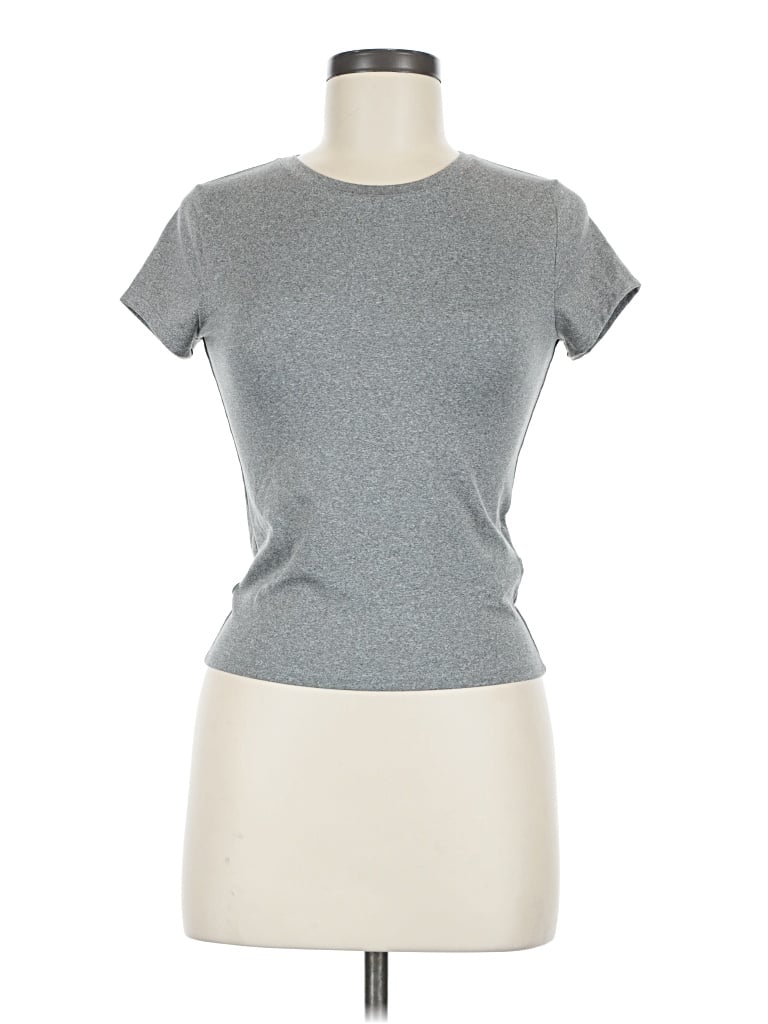 Pre-owned Hollister Short Sleeve Turtleneck In Gray