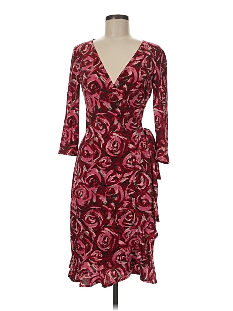 Pre-owned Bcbgmaxazria Cocktail Dress In Burgundy
