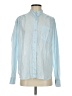 Cali by Cali Dreaming Color Block Blue Long Sleeve Button-Down Shirt Size S - photo 1