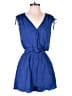 One Clothing 100% Rayon Solid Blue Romper Size S - photo 1