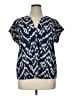 Bobeau Blue Short Sleeve Blouse Size 1X - photo 1
