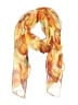 Unbranded 100% Silk Floral Orange scarf One size - photo 1