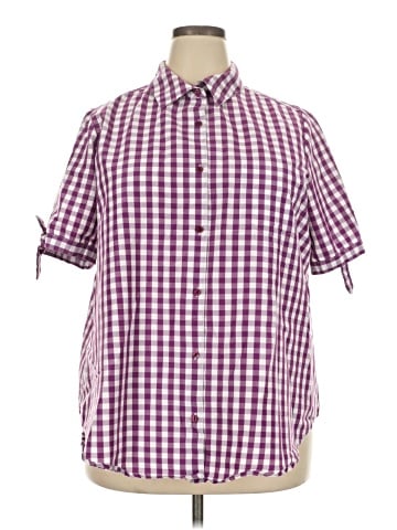 Roaman's Short Sleeve Button-Down Shirt (view 1)