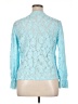 Unbranded 100% Polyester Blue Long Sleeve Blouse Size 1X - photo 2
