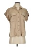 BeachLunchLounge 100% Viscose Tan Short Sleeve Blouse Size S - photo 1
