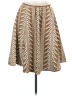 Tracy Reese 100% Silk Chevron-herringbone Brown Silk Skirt Size 2 - photo 1