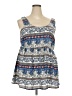 Torrid 100% Polyester Blue Sleeveless Blouse Size 2X Plus (2) - photo 1
