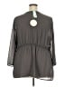 Wild Honey 100% Polyester Gray 3/4 Sleeve Blouse Size 3XL - photo 2