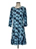 Assorted Brands 100% Cotton Print Blue Casual Dress Size XS - photo 1