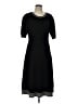 Max Studio Solid Black Casual Dress Size L - photo 1