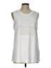 Max Mara 100% Silk White Sleeveless T-Shirt Size L - photo 1