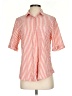 Isabella Sinclair 100% Cotton Stripes Orange Short Sleeve Blouse Size S - photo 1