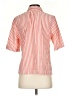 Isabella Sinclair 100% Cotton Stripes Orange Short Sleeve Blouse Size S - photo 2