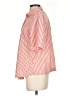 Isabella Sinclair 100% Cotton Stripes Orange Short Sleeve Blouse Size S - photo 5