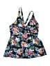 Tempt Me Tropical Black Swimsuit Top Size XL - photo 1