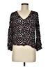 Velvet by Graham & Spencer 100% Viscose Black 3/4 Sleeve Blouse Size M - photo 1