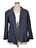 Caslon 100% Cotton Stripes Blue Blazer Size XL - photo 1