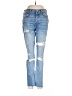GRLFRND 100% Cotton Hearts Blue Jeans Size 28 waist - photo 1
