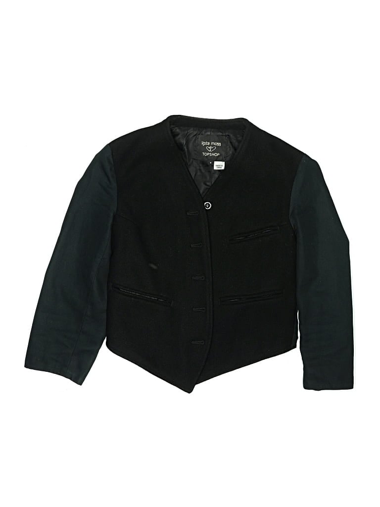 Pre-owned Assorted Brands Kids' Wool Cardigan Sweater In Black