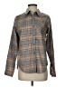 BKE Plaid Gray Long Sleeve Blouse Size XS - photo 1