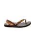 Sanuk Animal Print Brown Flip Flops Size 6 - photo 1