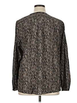 Lafayette 148 New York Long Sleeve Silk Top (view 2)