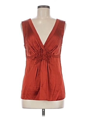 BCBGMAXAZRIA Sleeveless Silk Top (view 1)