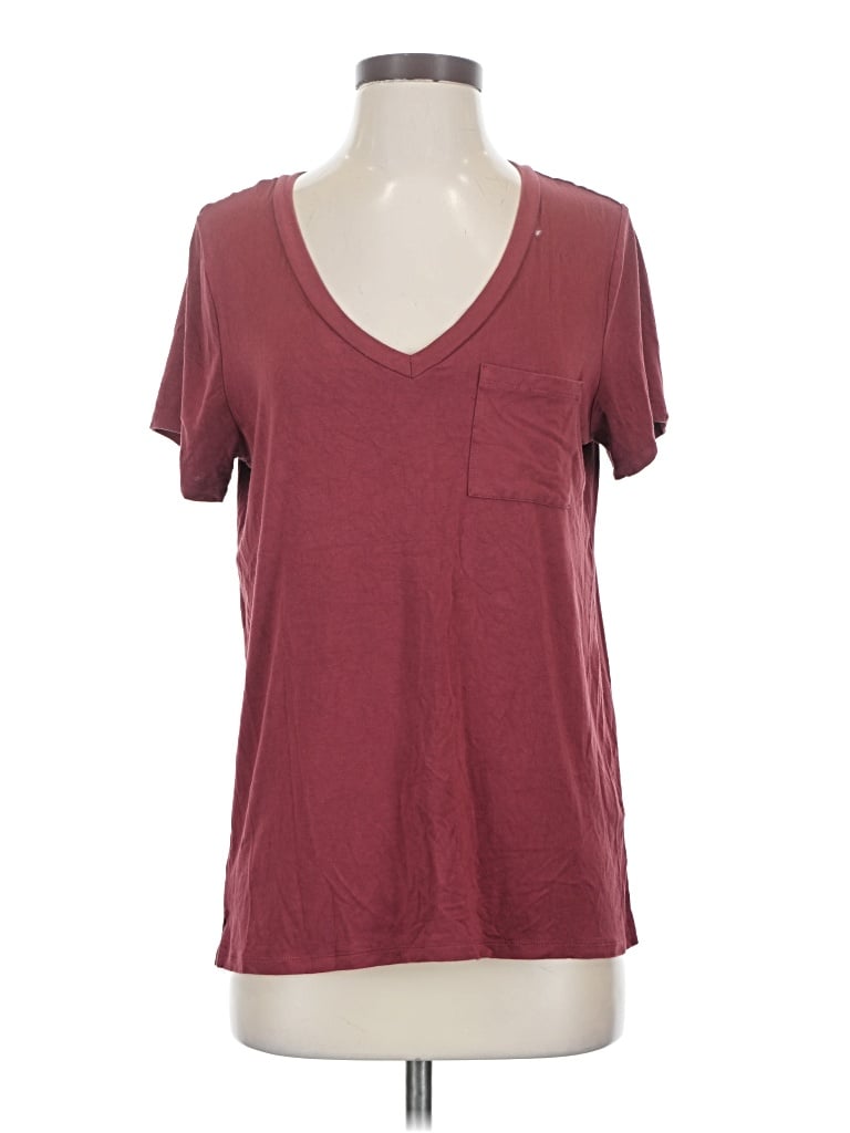 Pre-owned Market & Spruce Short Sleeve T-shirt In Burgundy