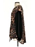 Honeyme Animal Print Brown Long Sleeve Blouse Size S - photo 5