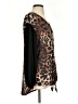 Honeyme Animal Print Brown Long Sleeve Blouse Size S - photo 4