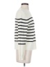 MNG Stripes Ivory Turtleneck Sweater Size S - photo 4