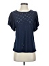 Wrapper Blue Short Sleeve Blouse Size S - photo 1