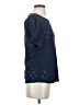 Wrapper Blue Short Sleeve Blouse Size S - photo 4