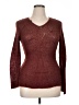 Coldwater Creek Metallic Burgundy Pullover Sweater Size 14 - photo 1