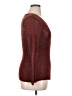 Coldwater Creek Metallic Burgundy Pullover Sweater Size 14 - photo 4