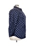 Roaman's Polka Dots Blue 3/4 Sleeve Button-Down Shirt Size 22 - photo 4