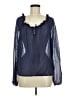 Ella Moss Blue Long Sleeve Blouse Size L - photo 1