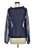 Ella Moss Blue Long Sleeve Blouse Size L - photo 2