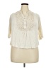 Hannah Ivory Short Sleeve Blouse Size 2X - photo 1